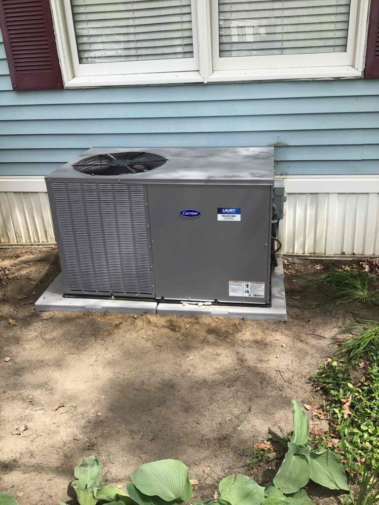 Laury Heating packaged HVAC unit installation in Vineland NJ for residential heating and cooling