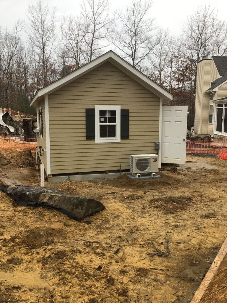 Ductless heating and cooling mini-split system installed on a residential home in Mays Landing, NJ by Laury Heating.