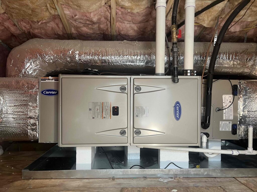 High-efficiency furnace replacement in South Jersey home by Laury Heating Cooling & Plumbing