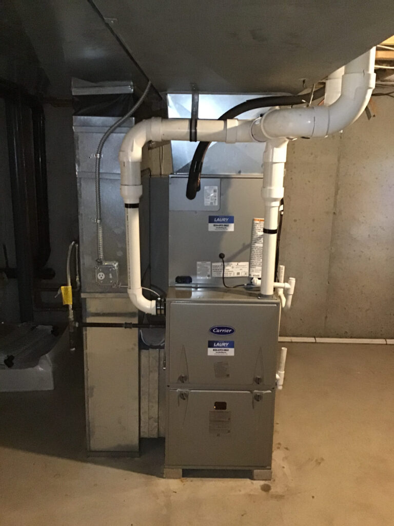 High efficiency gas furnace installation performed in South Jersey.