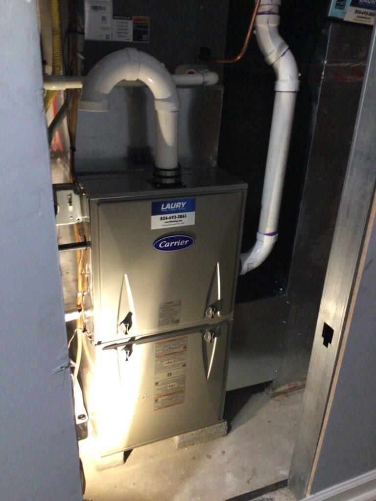 Furnace replacement installation completed in in South Jersey