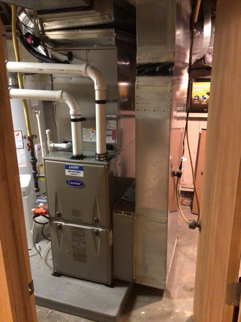Gas furnace replacement installed by Laury Heating Cooling & Plumbing in Millville NJ