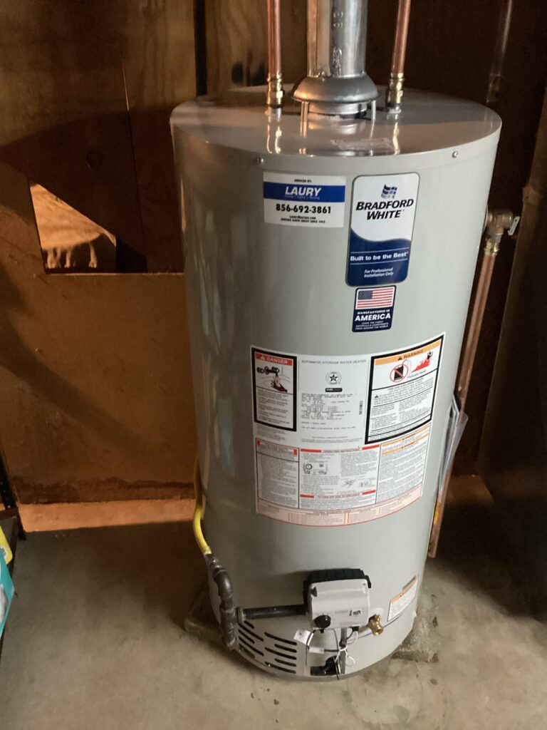 Water heater in a South Jersey home serviced by licensed plumbers