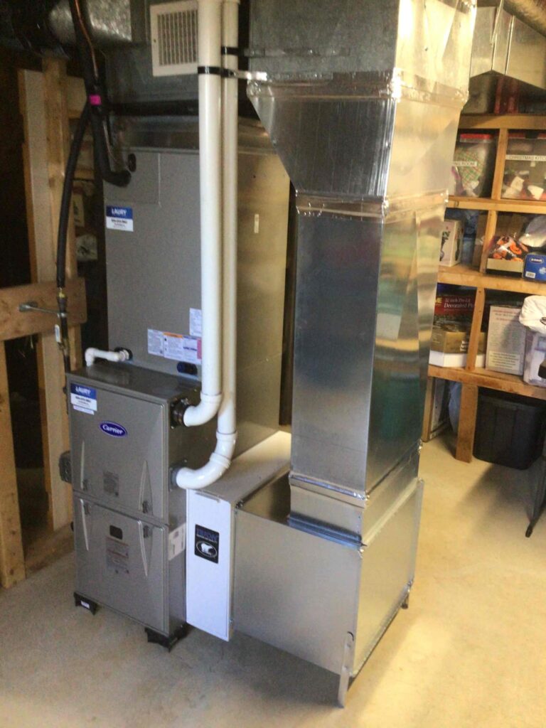 High efficiency gas furnace installation completed by Laury Heating Cooling & Plumbing in Pittsgrove Township, New Jersey