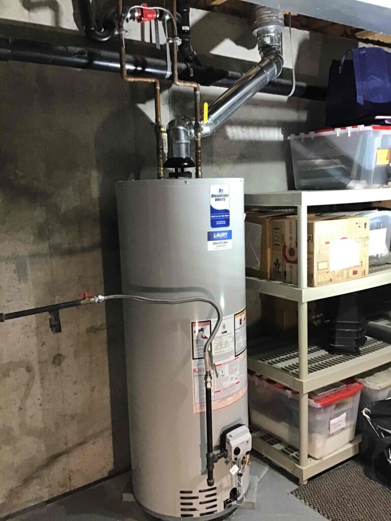 Professional water heater installation by licensed plumber providing residential plumbing services