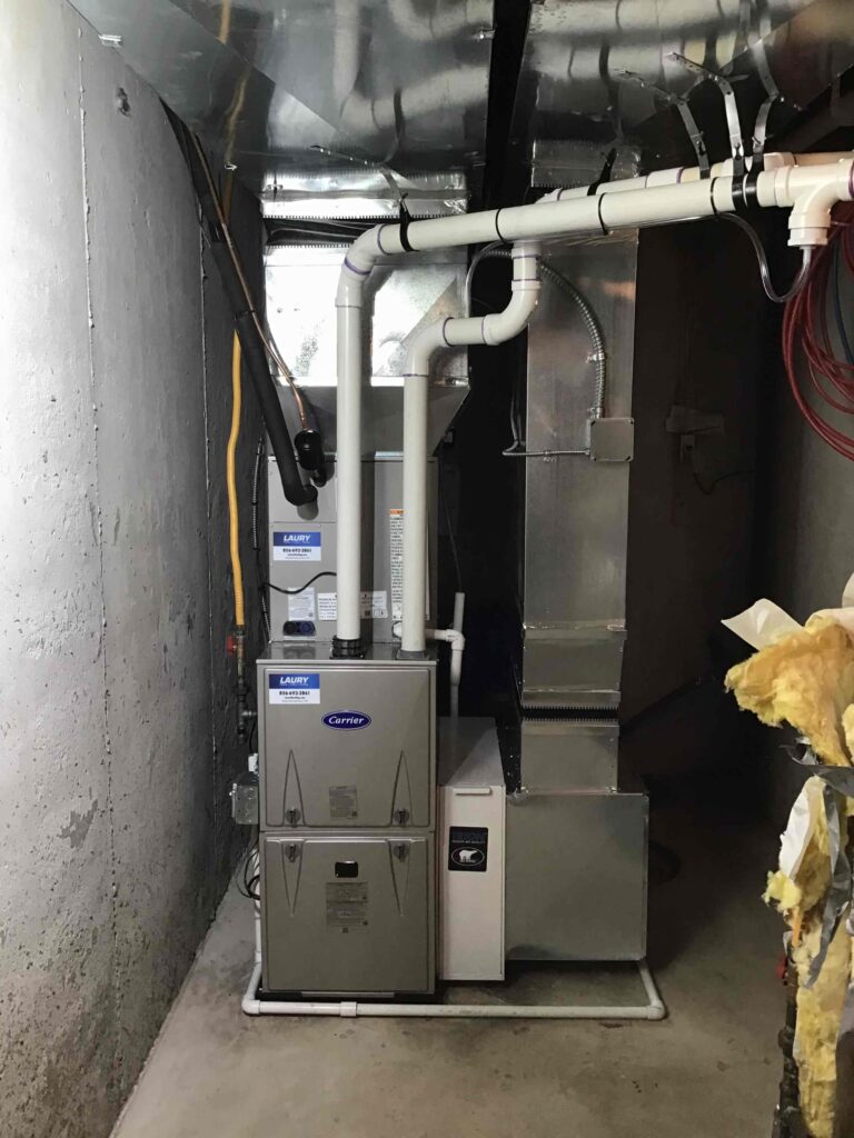 High-efficiency furnace after professional heating maintenance in NJ home