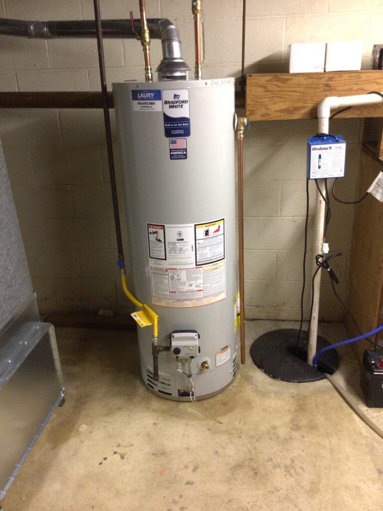 Water heater and sump pump installation as part of professional plumbing services