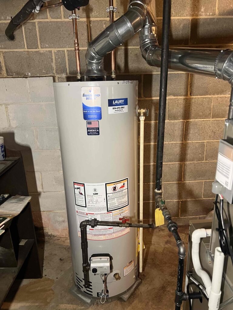 Water heater installation by a South Jersey plumber providing professional plumbing services
