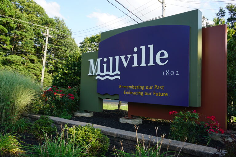 entrance sign to millville nj