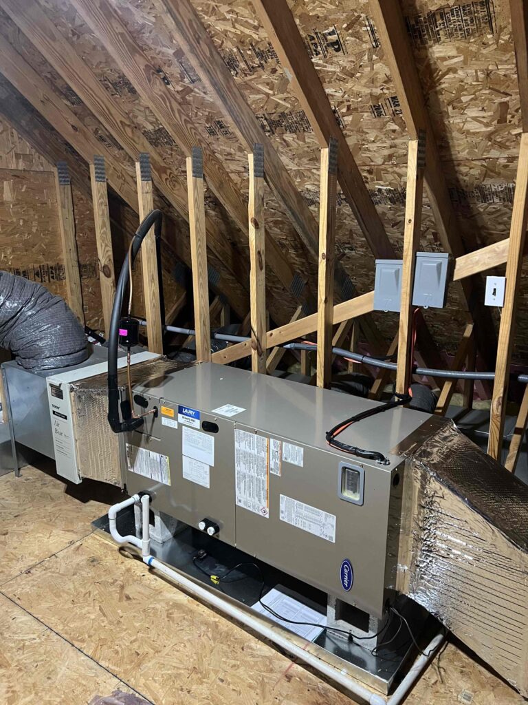 hvac system installation in atti