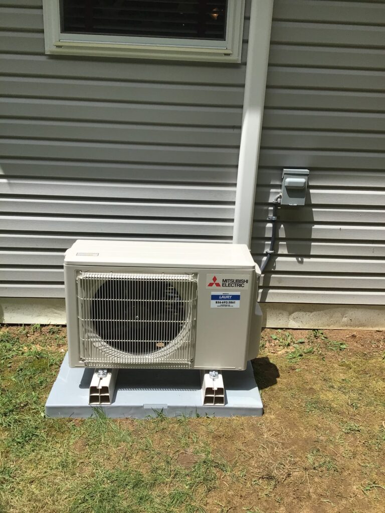 outdoor ductless mini-split heat pump installation