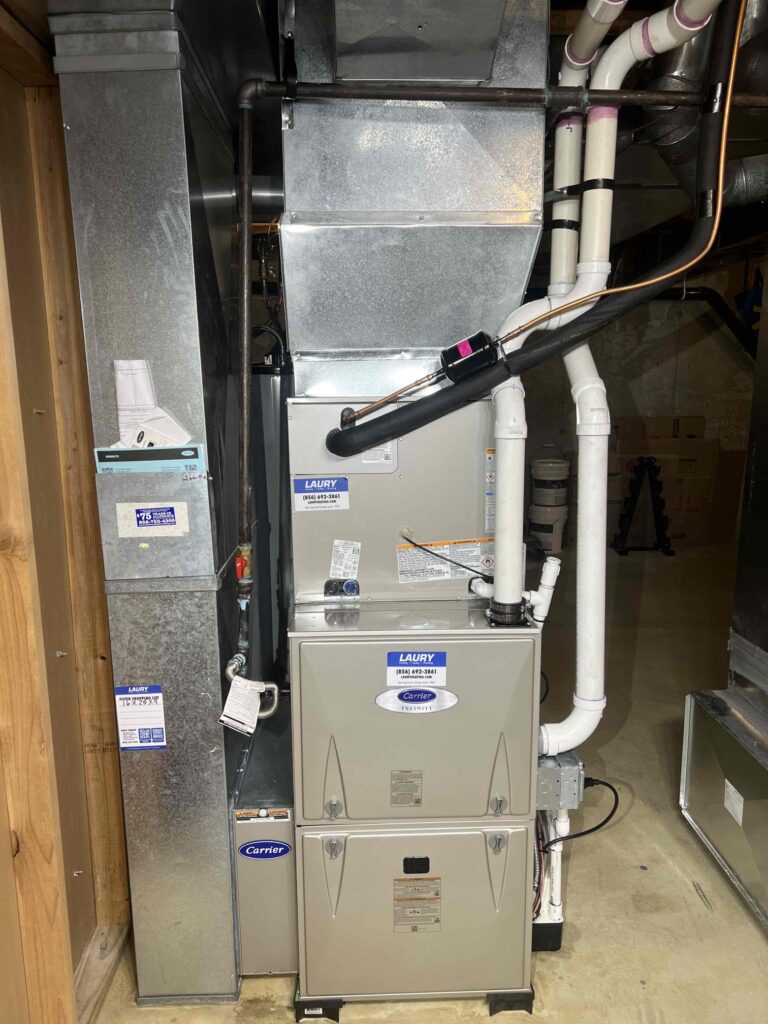Natural gas furnace providing backup heat for a South Jersey dual-fuel system