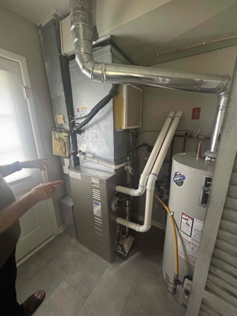 Carrier furnace inspected during a no-heat service call in Sewell, NJ