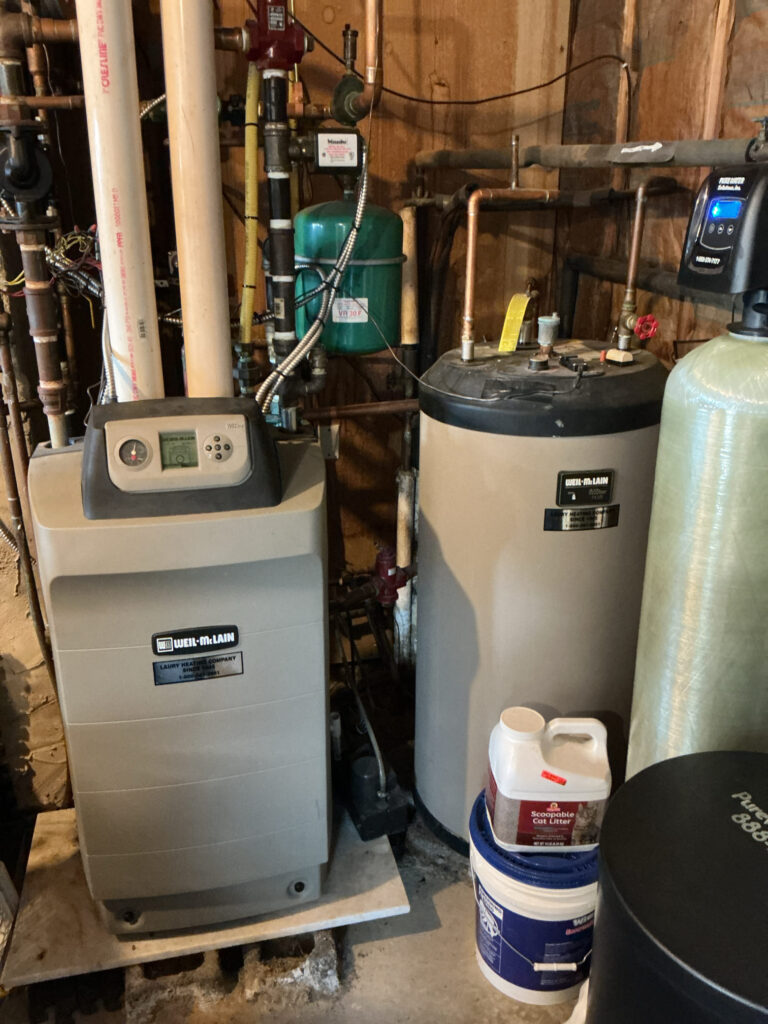 17-year-old Weil-McLain boiler inspected after a no-heat call in Washington Township, NJ