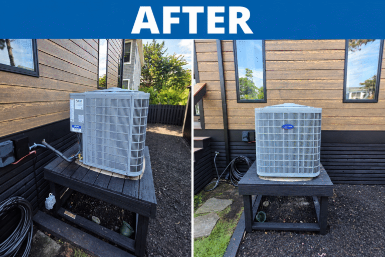 New Carrier outdoor air conditioner installed in Cape May Point, NJ
