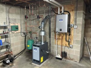 Weil-McLain boiler and Rinnai tankless water heater installed by Laury Heating in Egg Harbor Township, NJ
