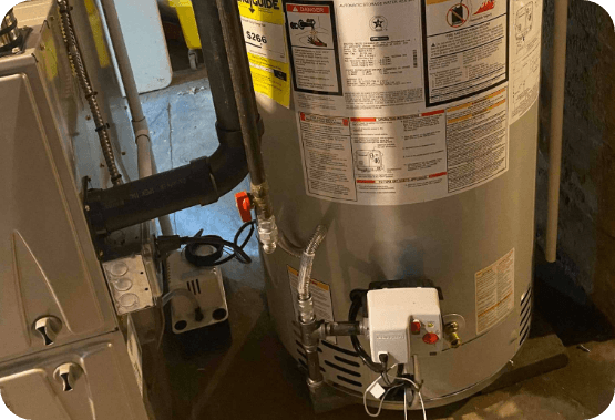 Water Heater unit in basement
