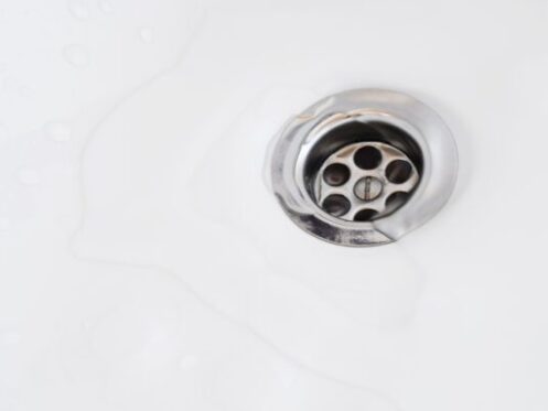 Bathroom Drain after Drain Cleaning Service in Pennsville, NJ