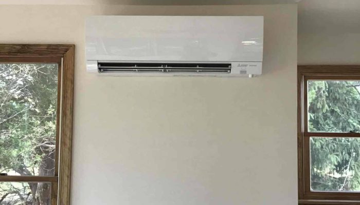 Ductless AC indoor unit mounted on a wall in a Washington Township, New Jersey home for quiet, efficient cooling